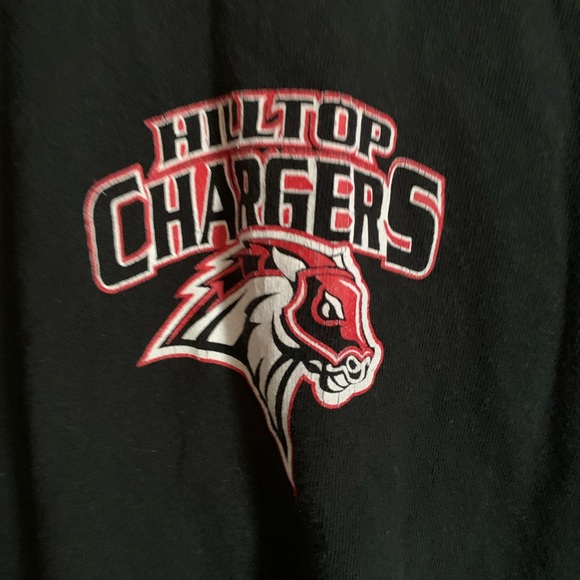 🍉 Gildan long sleeve Tee, S, active, black ‘Chargers’GUC - Picture 2 of 7